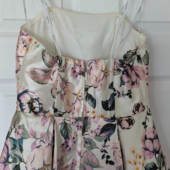 Strapless Formal High Low Pastel Floral Gown by Speechless - Juniors Size 3 - Picture 4 of 9